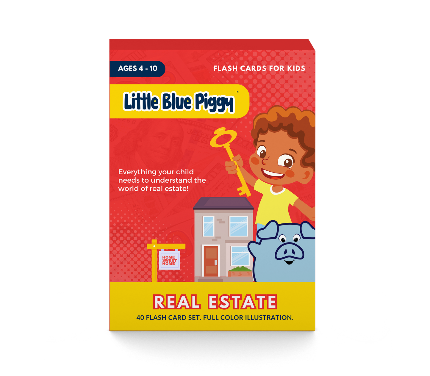 Little Blue Piggy - Real Estate Flash Cards