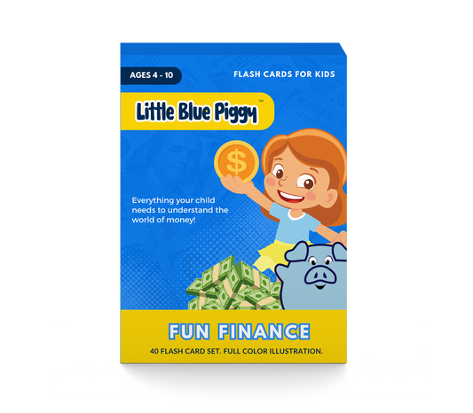 Little Blue Piggy - Fun Finance Flash Cards
